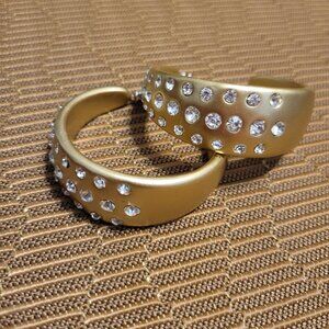 Sparkle Gold Large Hoops